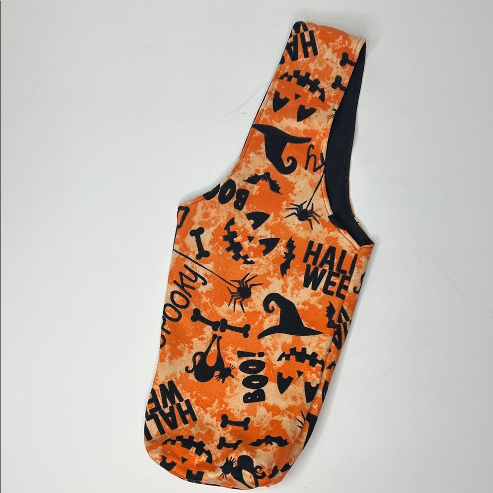 Halloween Themed Orange Wine Tote Bag